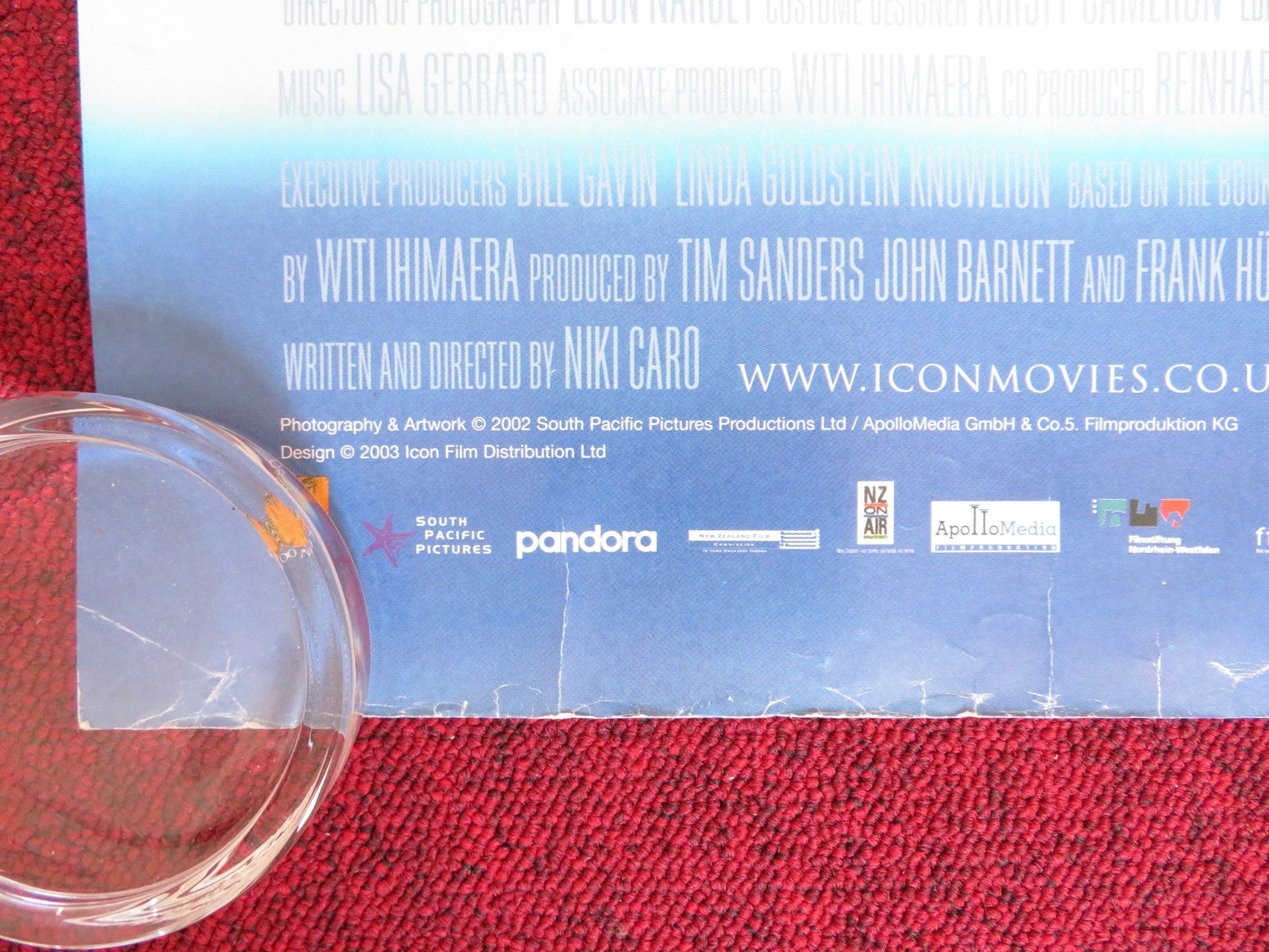 WHALE RIDER UK QUAD (30"x 40") ROLLED POSTER KEISHA CASTLE - HUGHES 2002 Rendezvous Cinema Movie posters