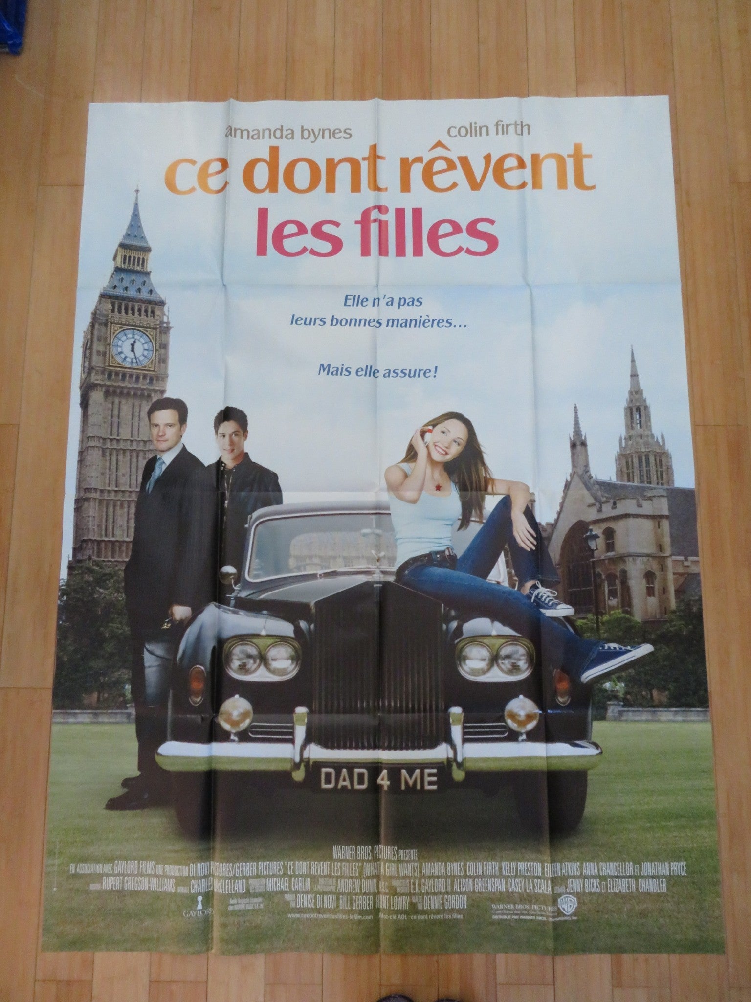 WHAT A GIRL WANTS FRENCH GRANDE POSTER COLIN FIRTH AMANDA BYNES 2003 Rendezvous Cinema Movie posters