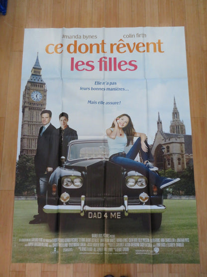 WHAT A GIRL WANTS FRENCH GRANDE POSTER COLIN FIRTH AMANDA BYNES 2003 Rendezvous Cinema Movie posters