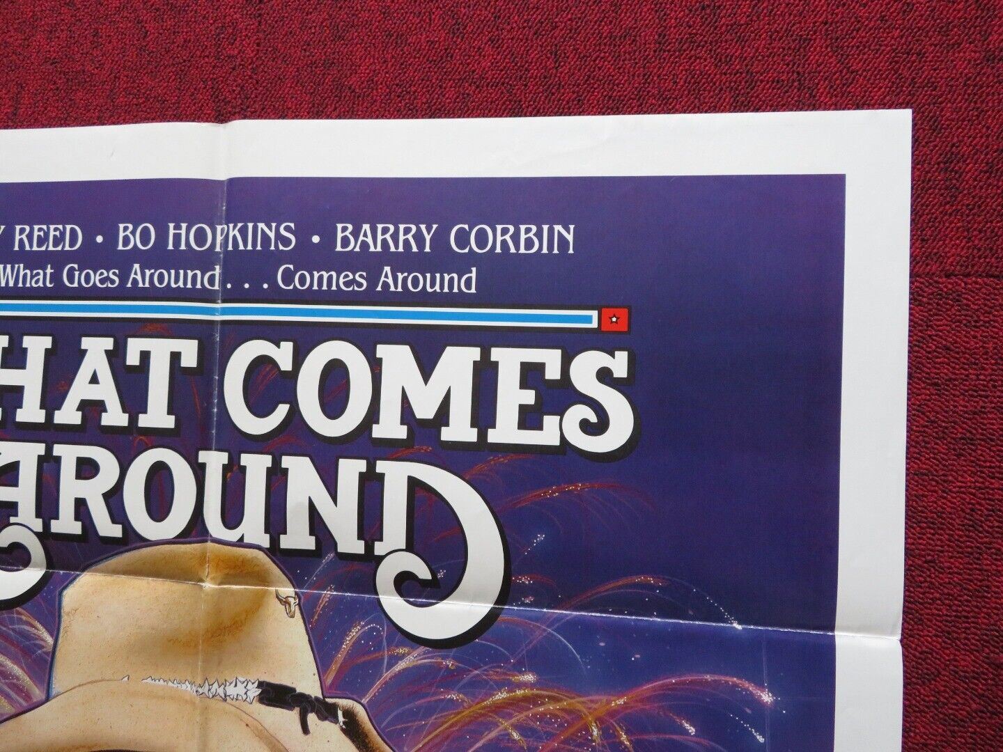 WHAT COMES AROUND FOLDED US ONE SHEET POSTER JERRY REED BO HOPKINS 1985 Movie posters