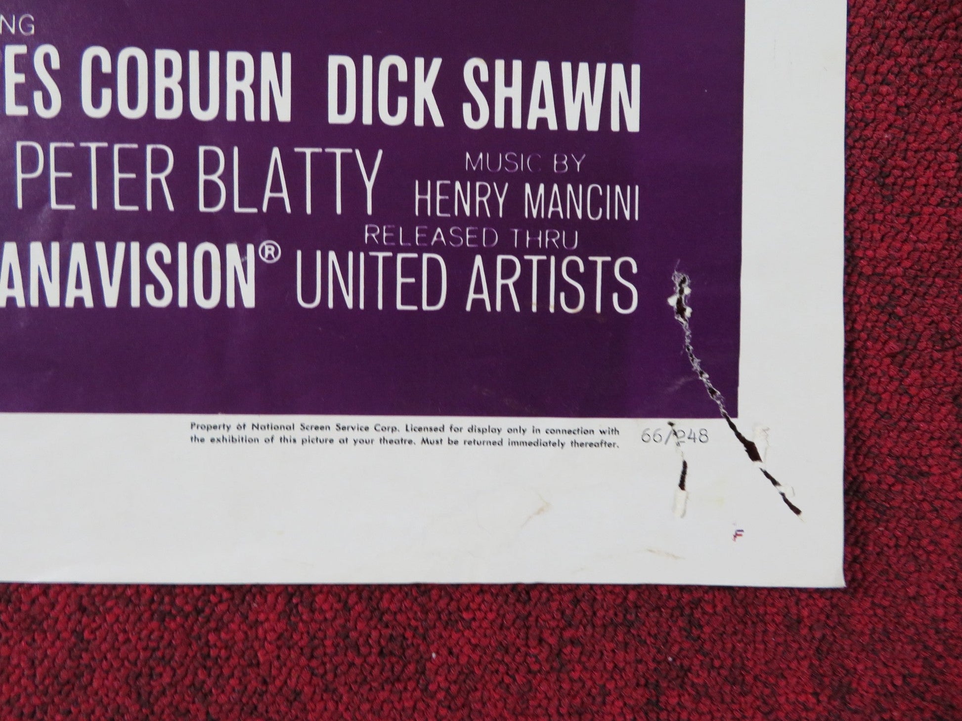 WHAT DID YOU DO IN THE WAR, DADDY? FOLDED US ONE SHEET POSTER JAMES COBURN 1966 Rendezvous Cinema Movie posters