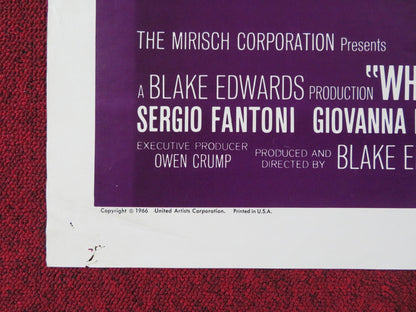 WHAT DID YOU DO IN THE WAR, DADDY? FOLDED US ONE SHEET POSTER JAMES COBURN 1966 Rendezvous Cinema Movie posters