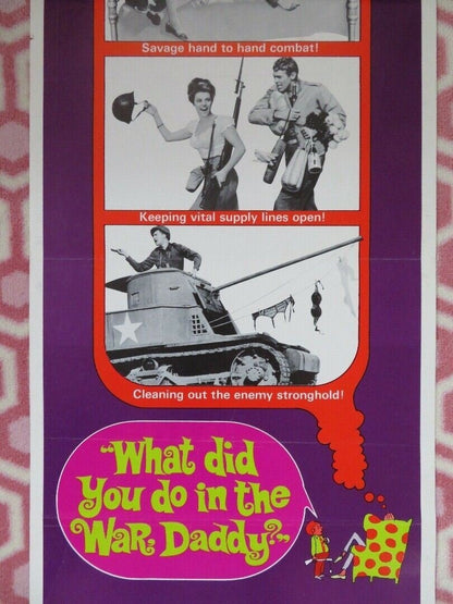 WHAT DID YOU DO IN THE WAR DADDY? US INSERT (14"x 36") POSTER JAMES COBURN 1966 Movie posters