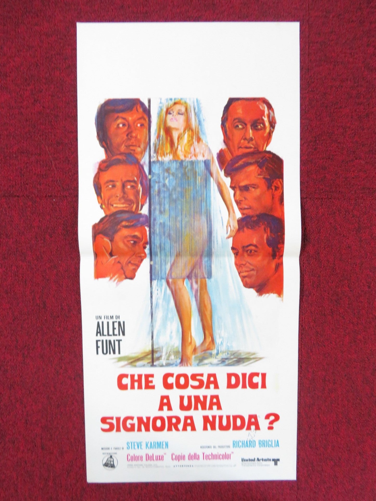 WHAT DO YOU SAY TO A NAKED LADY? ITALIAN LOCANDINA POSTER ALLEN FUNT 1970 Rendezvous Cinema Movie posters