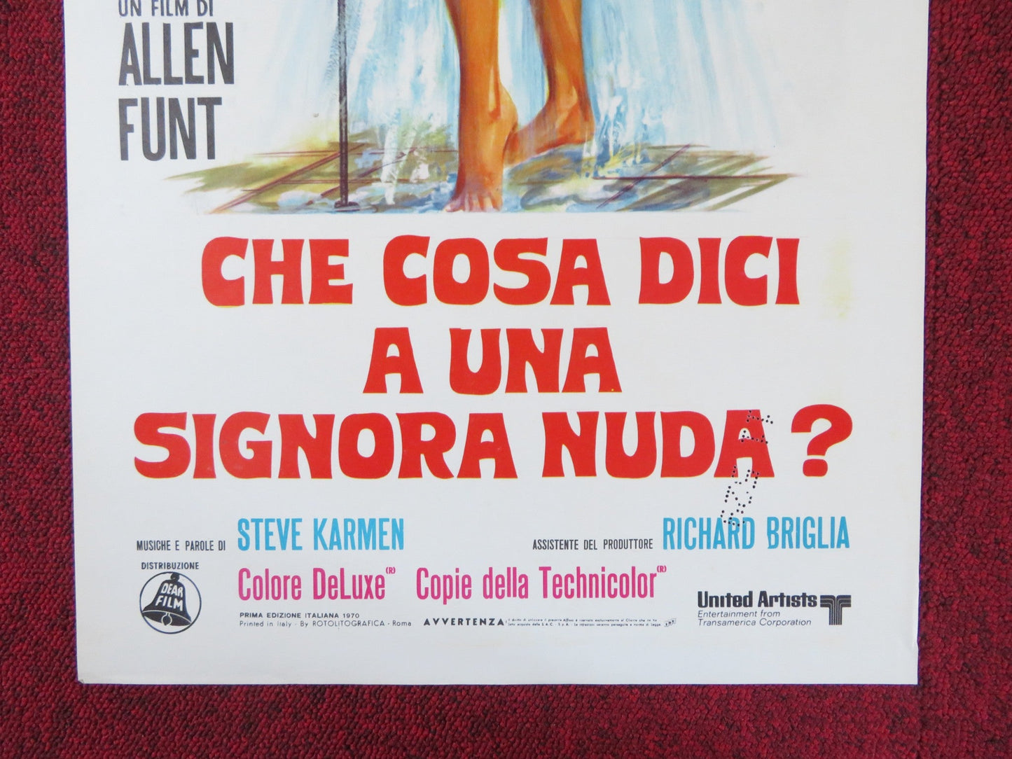 WHAT DO YOU SAY TO A NAKED LADY? ITALIAN LOCANDINA POSTER ALLEN FUNT 1970 Rendezvous Cinema Movie posters