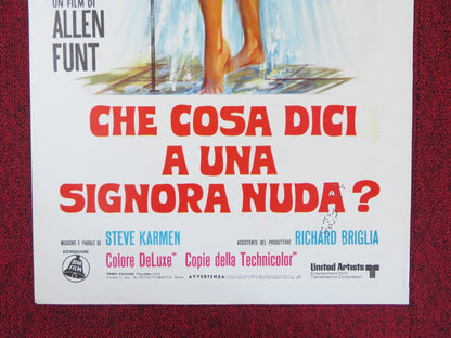 WHAT DO YOU SAY TO A NAKED LADY? ITALIAN LOCANDINA POSTER ALLEN FUNT 1970 Rendezvous Cinema Movie posters
