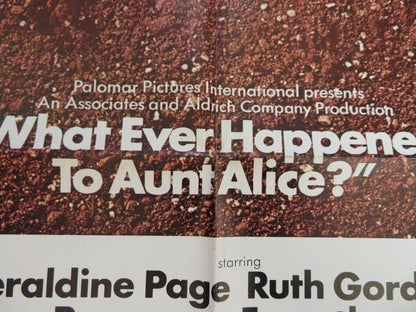 WHAT EVER HAPPENED TO AUNT ALICE FOLDED US ONE SHEET POSTER GERALDINE PAGE 1969 Movie posters