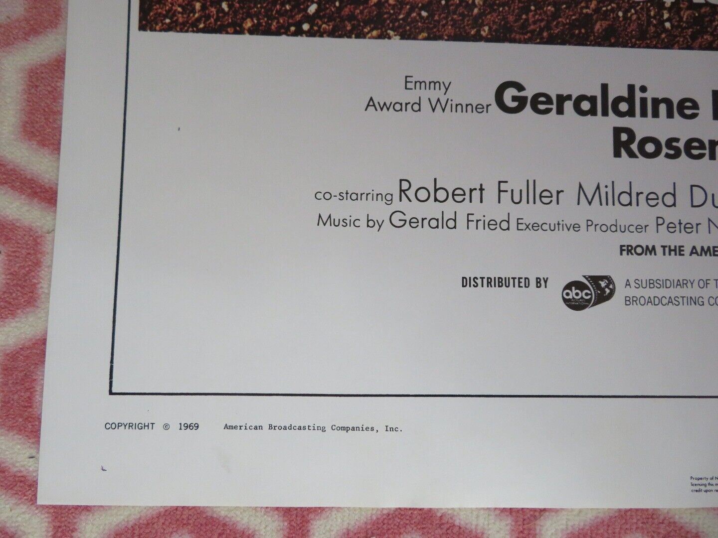 WHAT EVER HAPPENED TO AUNT ALICE FOLDED US ONE SHEET POSTER GERALDINE PAGE 1969 Movie posters