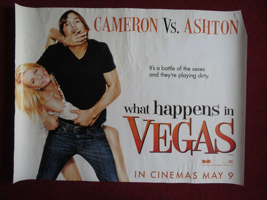 WHAT HAPPENS IN VEGAS UK QUAD (30"x 40") ROLLED POSTER CAMERON DIAZ 2008 Rendezvous Cinema Movie posters