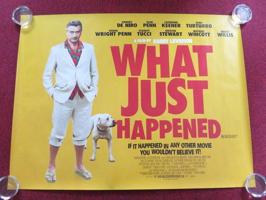 WHAT JUST HAPPENED UK QUAD (30"x 40") ROLLED POSTER ROBERT DE NIRO S. PENN 2008 Rendezvous Cinema Movie posters