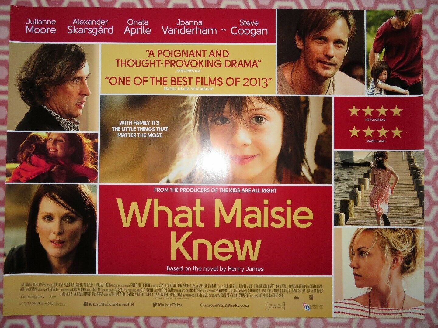WHAT MAISIE KNEW QUAD (30"x 40") ROLLED POSTER JULIANNE MOORE STEVE COOGAN 2012 Movie posters