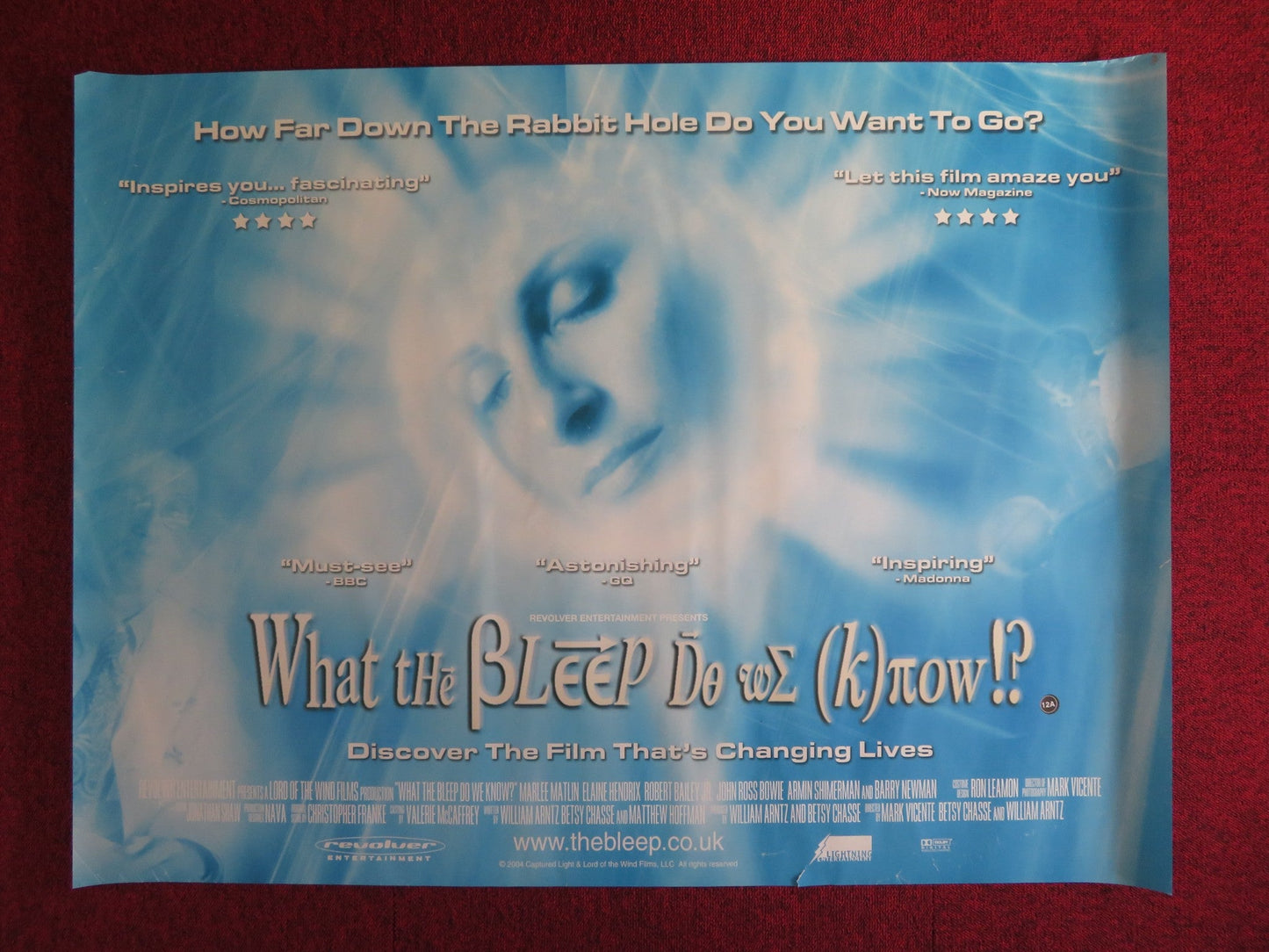WHAT THE BLEEP DO WE (K)NOW!? QUAD (30"x 40") ROLLED POSTER MARLEE MATLIN 2004 Rendezvous Cinema Movie posters