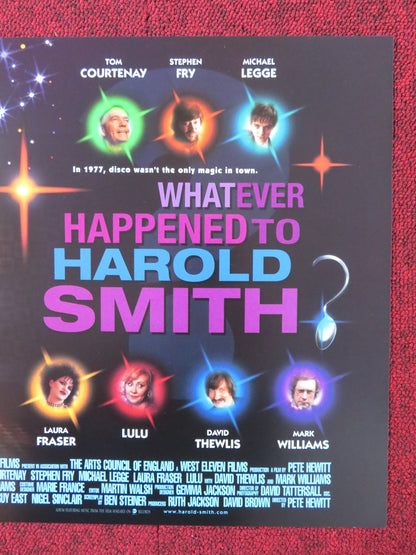 WHATEVER HAPPENED TO HAROLD SMITH ? UK MINI QUAD POSTER COURTNEY FRY 1999 Rendezvous Cinema Movie posters
