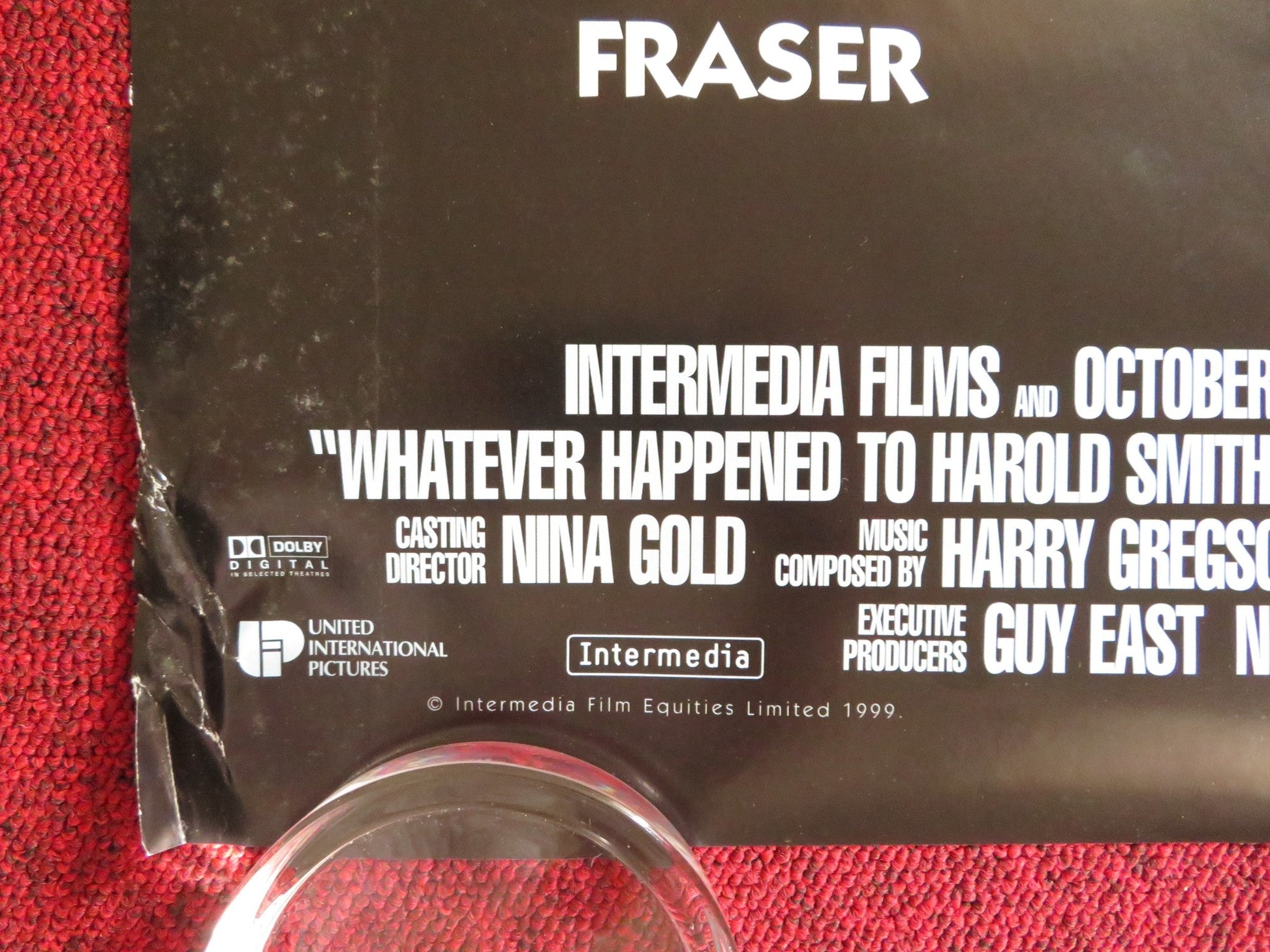 WHATEVER HAPPENED TO HAROLD SMITH? US ONE SHEET ROLLED POSTER TOM COURTENAY 1999 Rendezvous Cinema Movie posters