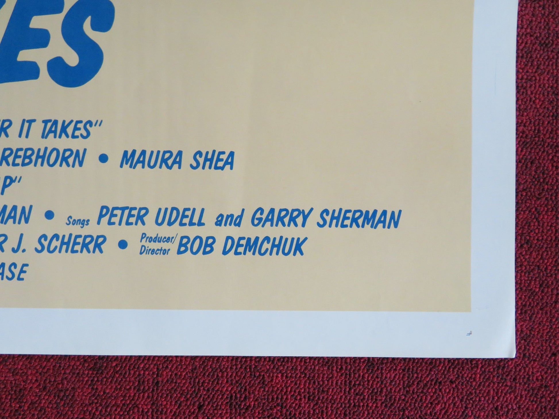 WHATEVER IT TAKES US TRI FOLDED ONE SHEET ROLLED POSTER TOM MASON M. BALSAM 1986 Rendezvous Cinema Movie posters