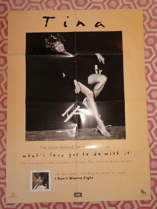 WHAT'S LOVE GOT TO DO WITH IT FOLDED US ONE SHEET CD POSTER (38x27.5) T.TURNER Movie posters