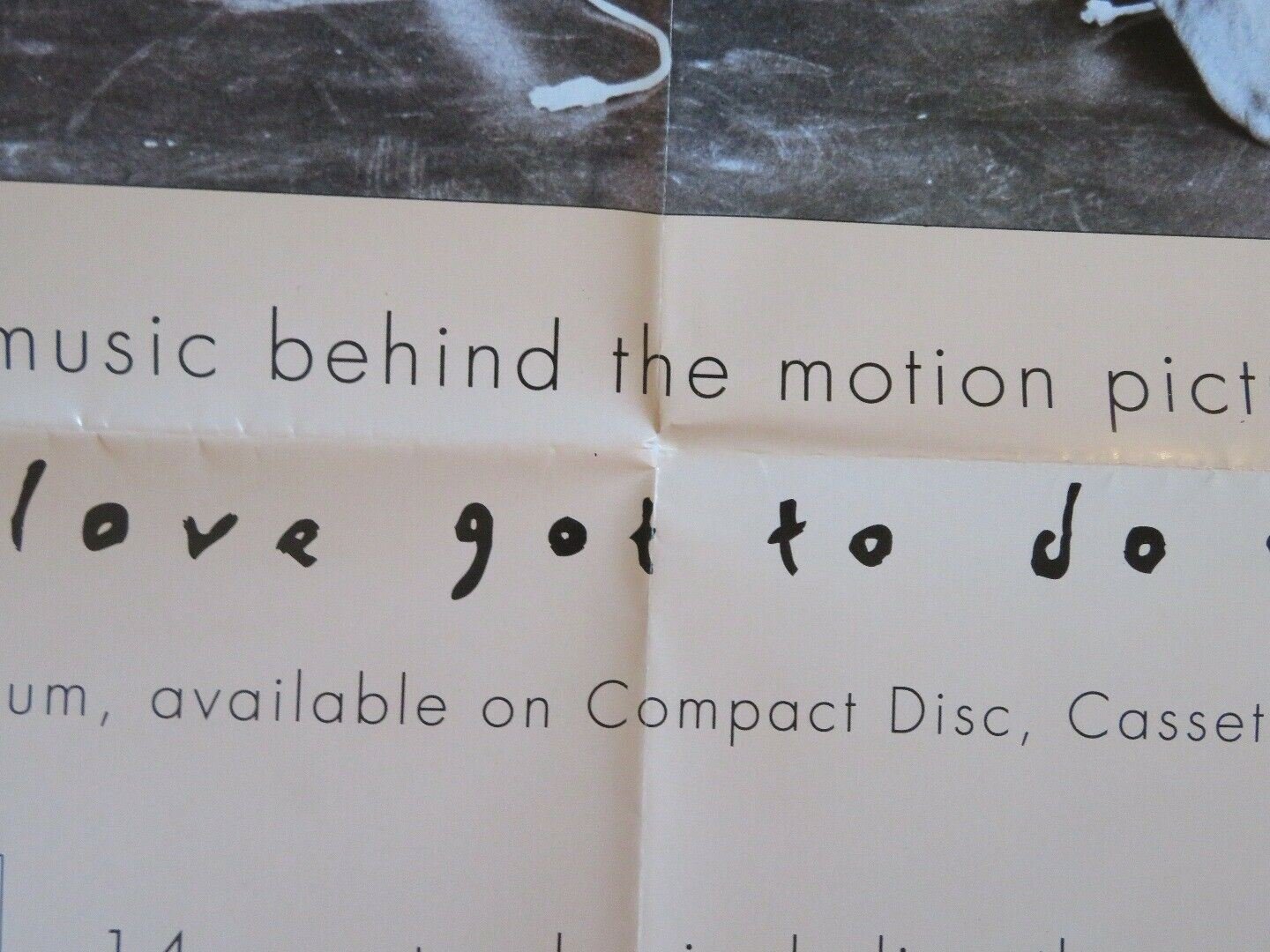 WHAT'S LOVE GOT TO DO WITH IT FOLDED US ONE SHEET CD POSTER (38x27.5) T.TURNER Movie posters