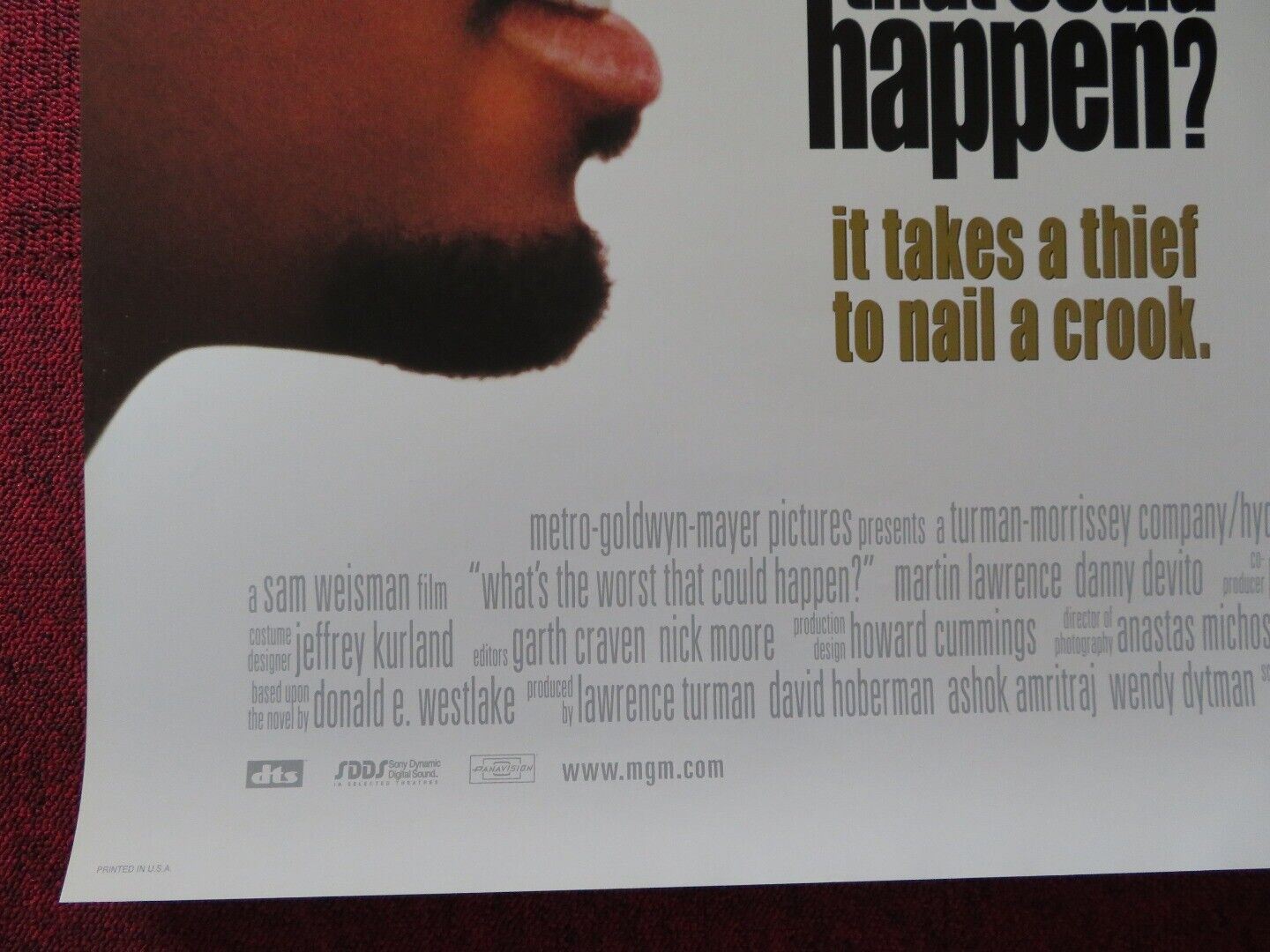 WHAT'S THE WORST THAT COULD HAPPEN US ONE SHEET ROLLED POSTER M LAWRENCE 2001 Movie posters