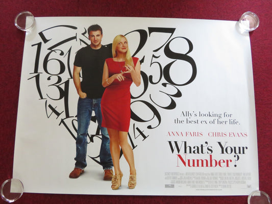 WHAT'S YOUR NUMBER? UK QUAD (30"x 40") ROLLED POSTER ANNA FARIS CHRIS EVANS 2011 Rendezvous Cinema Movie posters