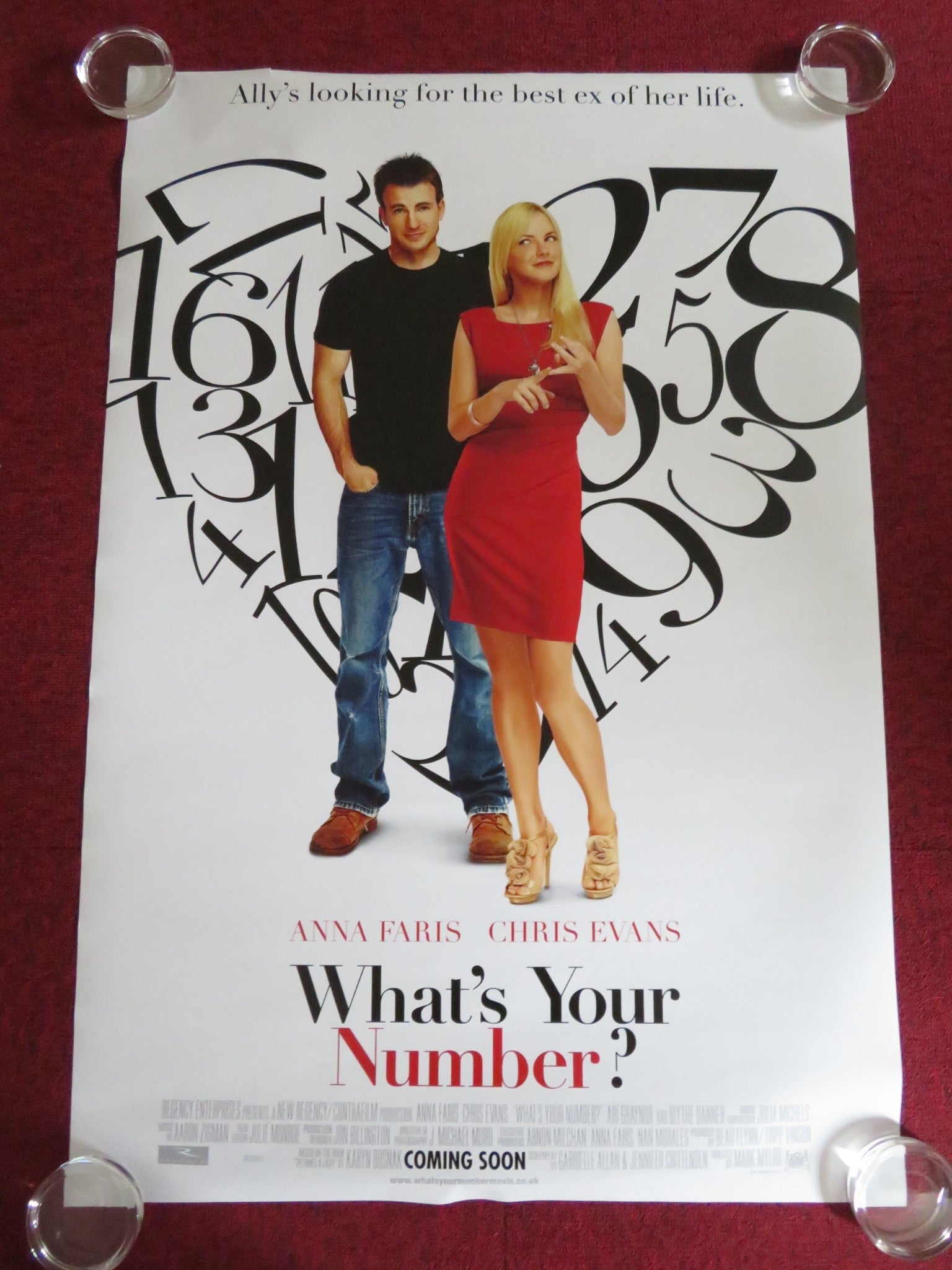WHAT'S YOUR NUMBER US ONE SHEET ROLLED POSTER CHRIS EVANS ANNA FARIS 2011 Rendezvous Cinema Movie posters