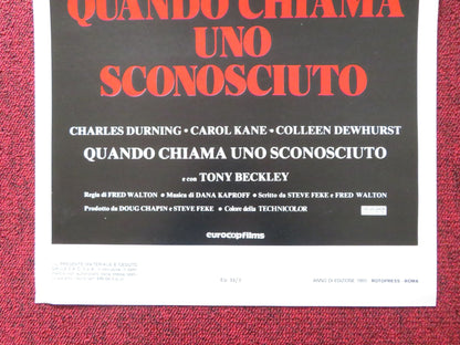 WHEN A STRANGER CALLS ITALIAN LOCANDINA POSTER COLLEEN DEWHURST DURNING 1979 Rendezvous Cinema Movie posters
