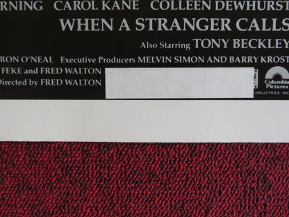 WHEN A STRANGER CALLS US HALF SHEET (22"x 28") POSTER CAROL KANE C. DURNING 1979 Rendezvous Cinema Movie posters