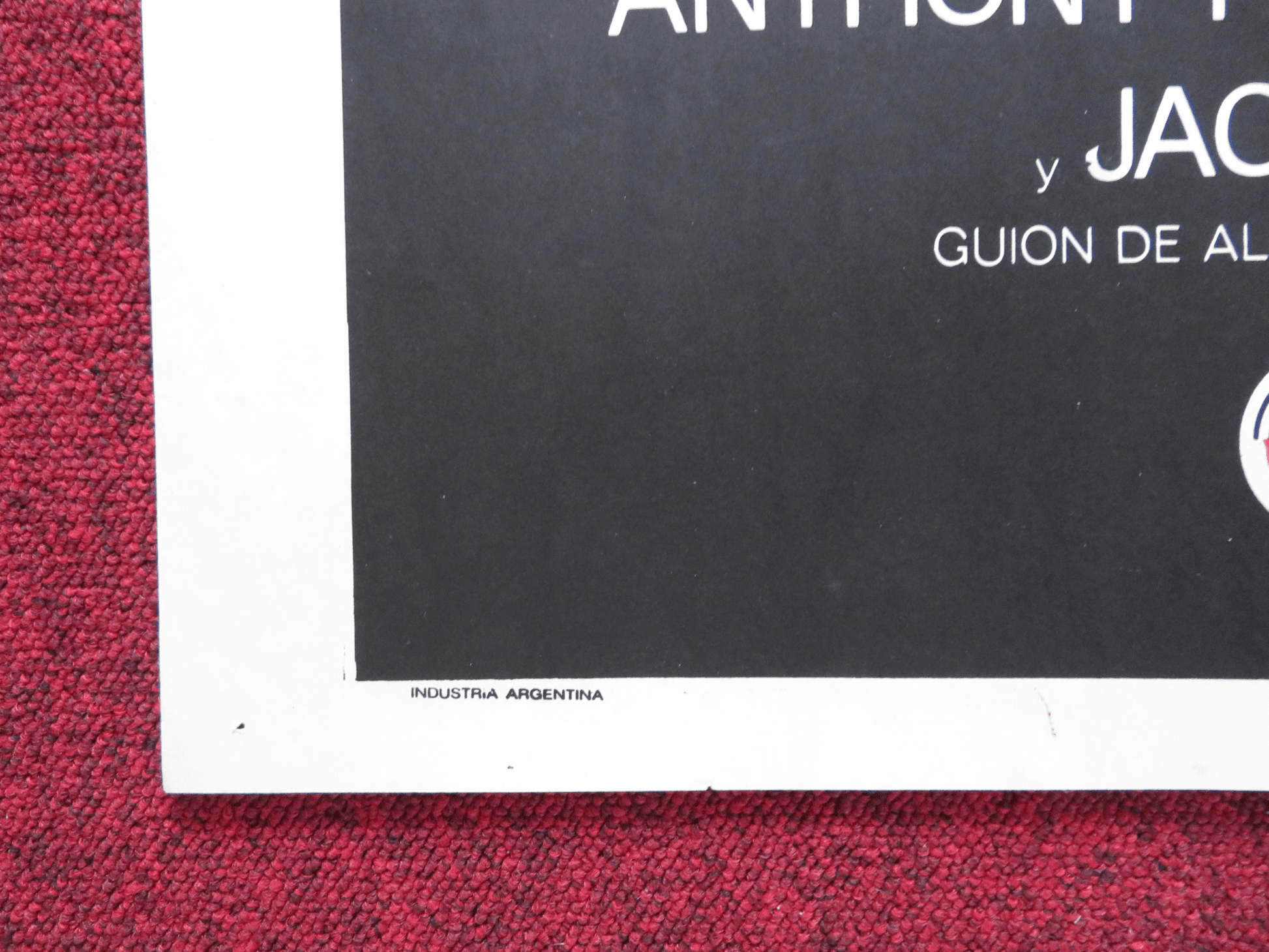 WHEN EIGHT BELLS TOLL FOLDED ARGENTINA ONE SHEET POSTER ANTHONY HOPKINS 1971 Rendezvous Cinema Movie posters