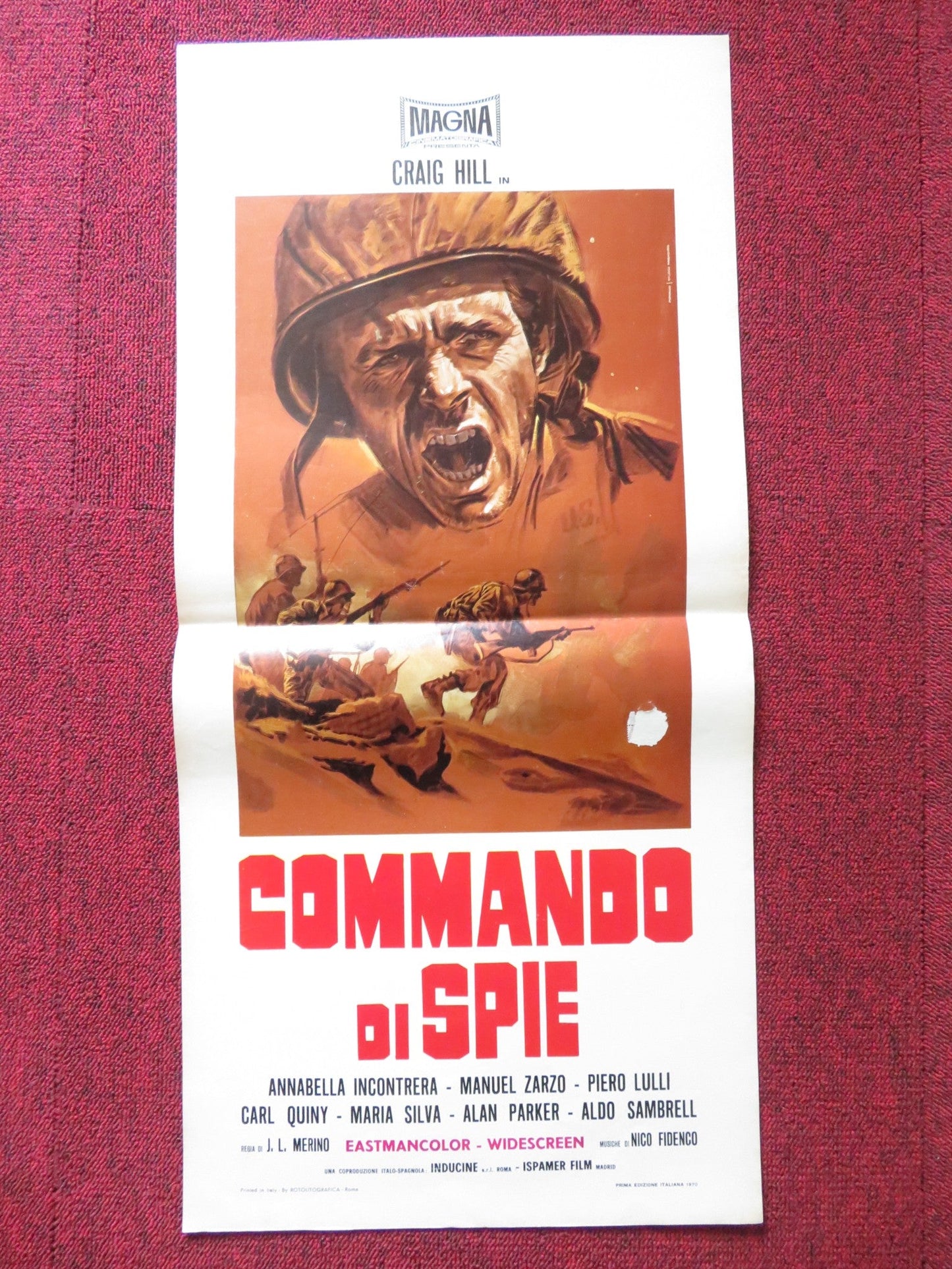 WHEN HEROES DIE ITALIAN LOCANDINA POSTER CRAIG HILL ANNABELLA INCONTRERA 1970 Rendezvous Cinema Movie posters