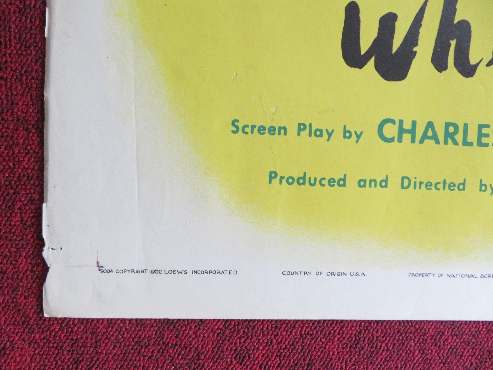 WHEN IN ROME FOLDED US ONE SHEET POSTER VAN JOHNSON PAUL DOUGLAS 1952 Rendezvous Cinema Movie posters