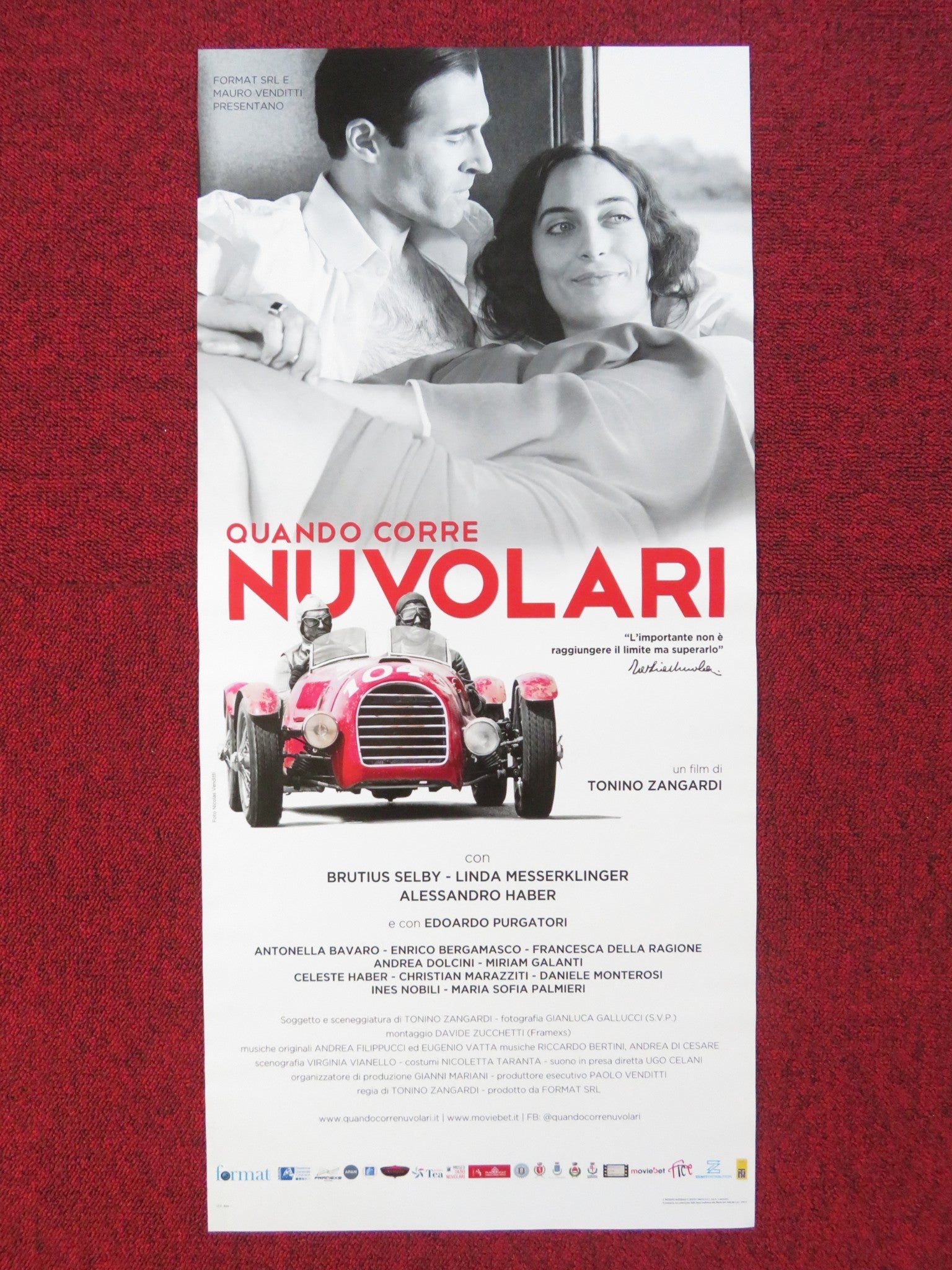 WHEN NUVOLARI RUNS: THE FLYING MANTUAN ITALIAN LOCANDINA POSTER B. SELBY 2018 Rendezvous Cinema Movie posters