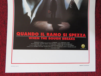 WHEN THE BOUGH BREAKS ITALIAN LOCANDINA (27.5"x13") POSTER MARTIN SHEEN 1995 Movie posters