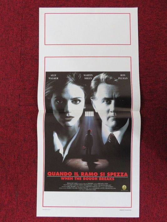 WHEN THE BOUGH BREAKS ITALIAN LOCANDINA (27.5"x13") POSTER MARTIN SHEEN 1995 Movie posters
