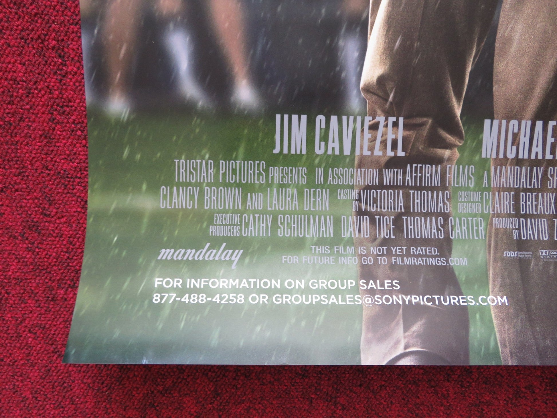 WHEN THE GAME STANDS TALL US ONE SHEET ROLLED POSTER JIM CAVIEZEL M. CHIKLI 2014 Rendezvous Cinema Movie posters