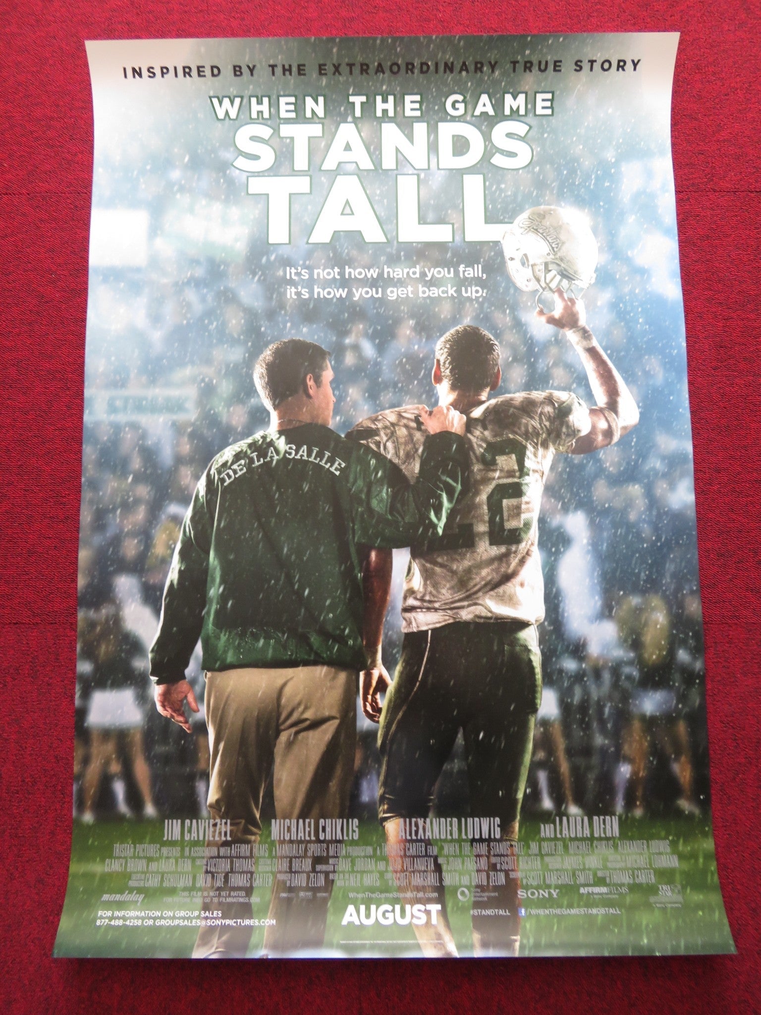 WHEN THE GAME STANDS TALL US ONE SHEET ROLLED POSTER JIM CAVIEZEL M. CHIKLI 2014 Rendezvous Cinema Movie posters