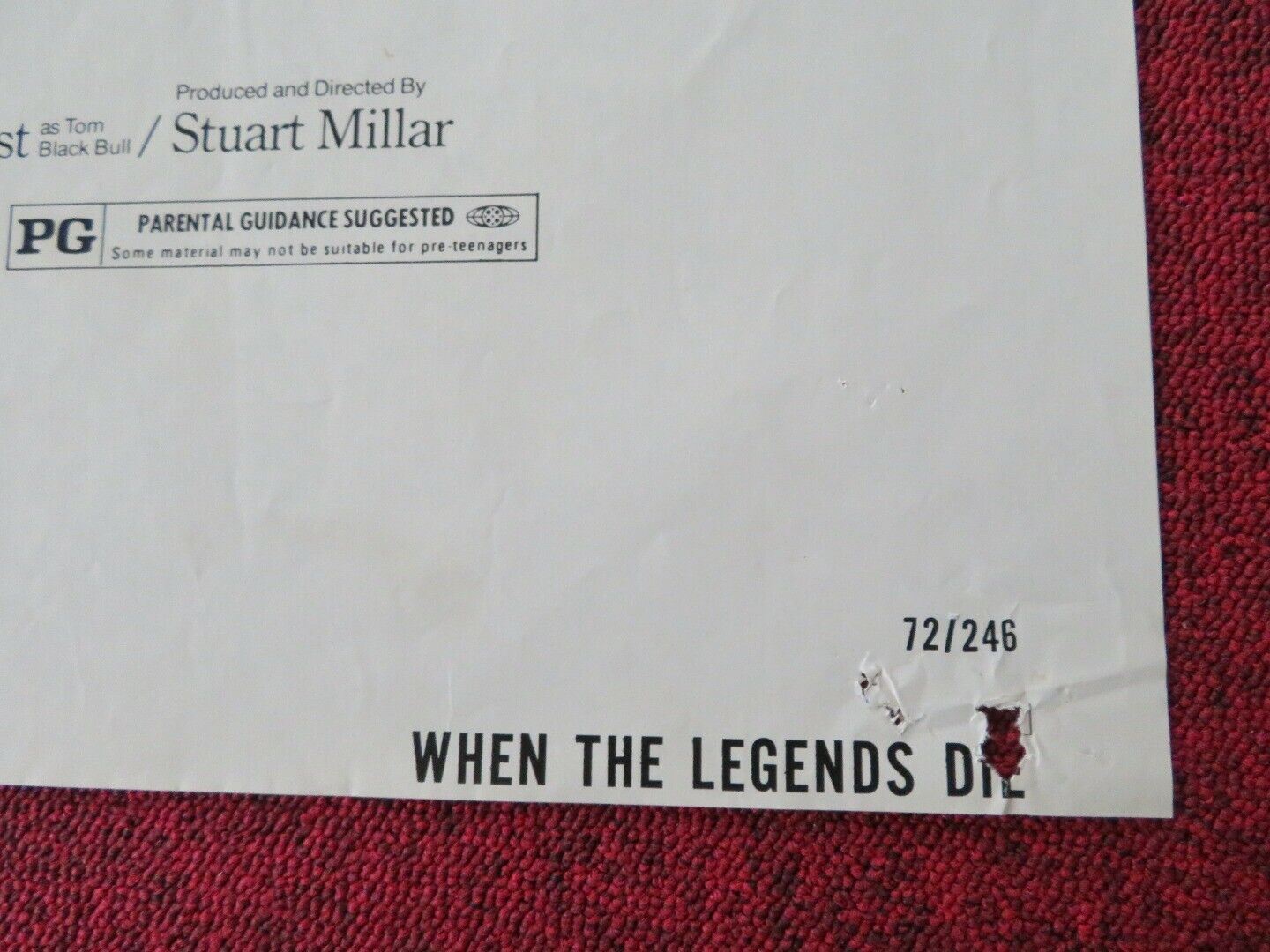 WHEN THE LEGENDS DIE FOLDED US ONE SHEET POSTER RICHARD WIDMARK 1972 Movie posters