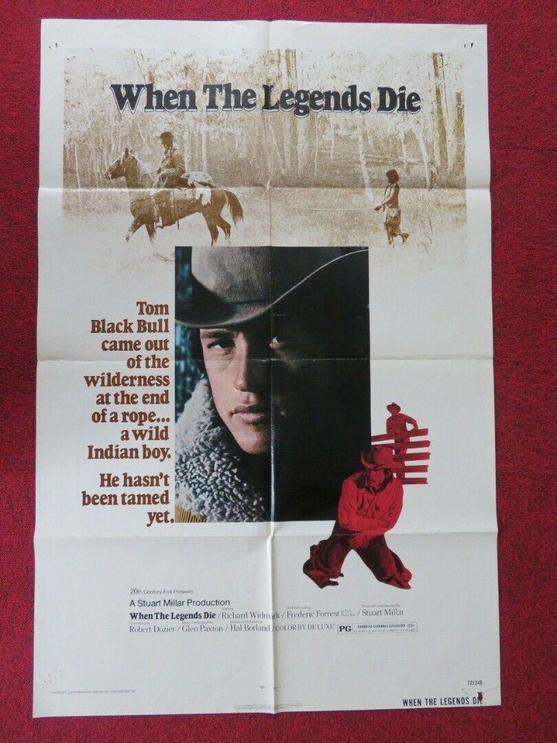 WHEN THE LEGENDS DIE FOLDED US ONE SHEET POSTER RICHARD WIDMARK 1972 Movie posters