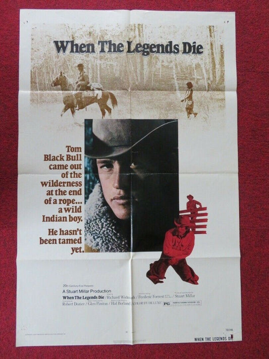 WHEN THE LEGENDS DIE FOLDED US ONE SHEET POSTER RICHARD WIDMARK 1972 Movie posters