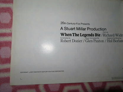 WHEN THE LEGENDS DIE US ONE SHEET POSTER RICHARD WIDMARK HAL BORLAND Rendezvous Cinema Movie posters