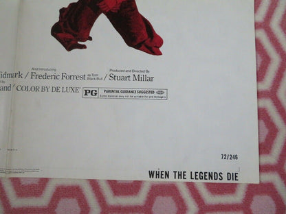 WHEN THE LEGENDS DIE US ONE SHEET POSTER RICHARD WIDMARK HAL BORLAND Rendezvous Cinema Movie posters
