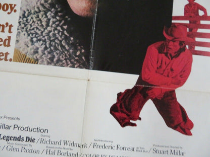 WHEN THE LEGENDS DIE US ONE SHEET POSTER RICHARD WIDMARK HAL BORLAND Rendezvous Cinema Movie posters