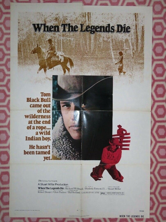 WHEN THE LEGENDS DIE US ONE SHEET POSTER RICHARD WIDMARK HAL BORLAND Rendezvous Cinema Movie posters