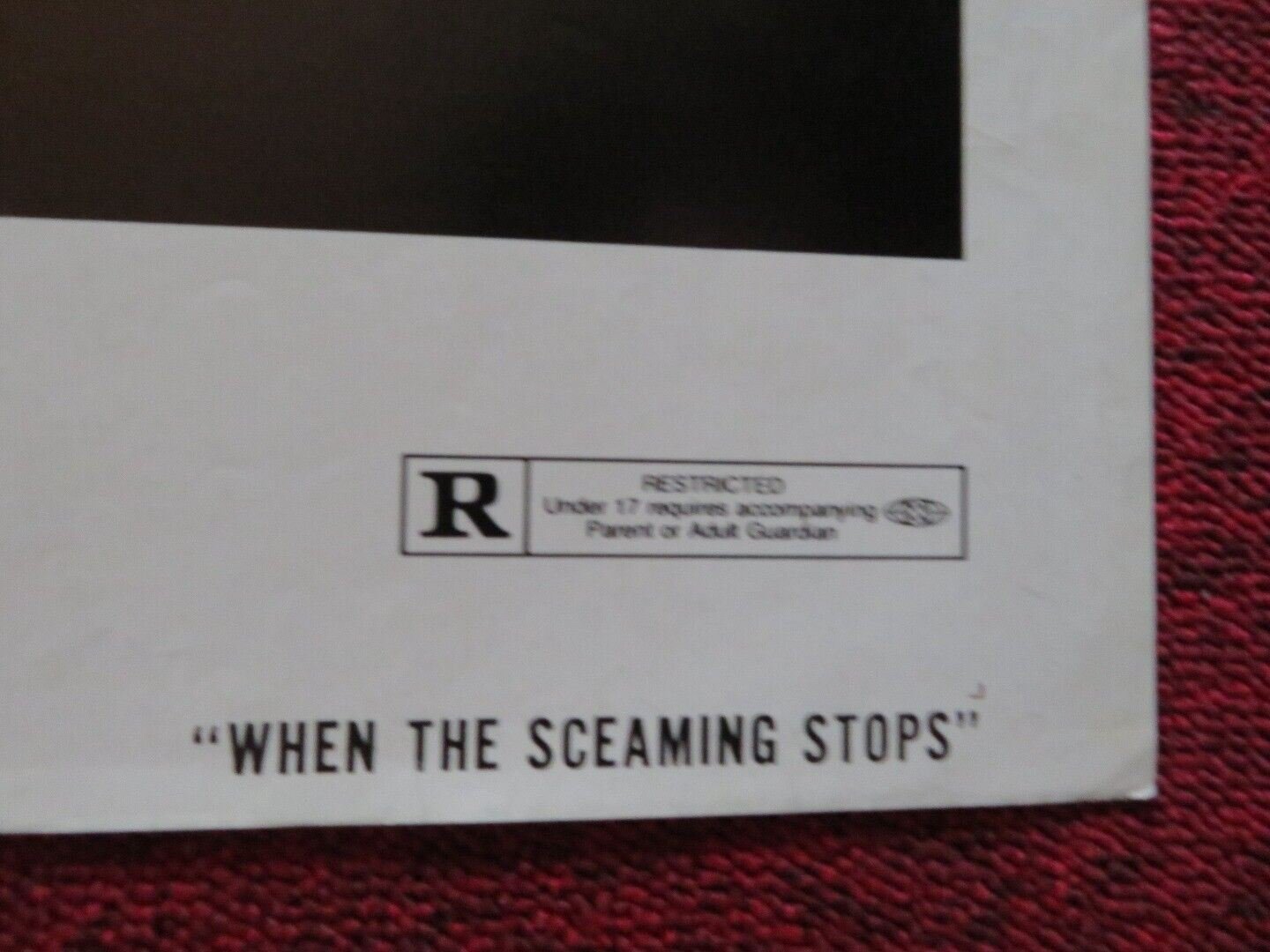 WHEN THE SCREAMING STOPS /The Loreley's Grasp FOLDED US ONE SHEET POSTER 1978 Movie posters