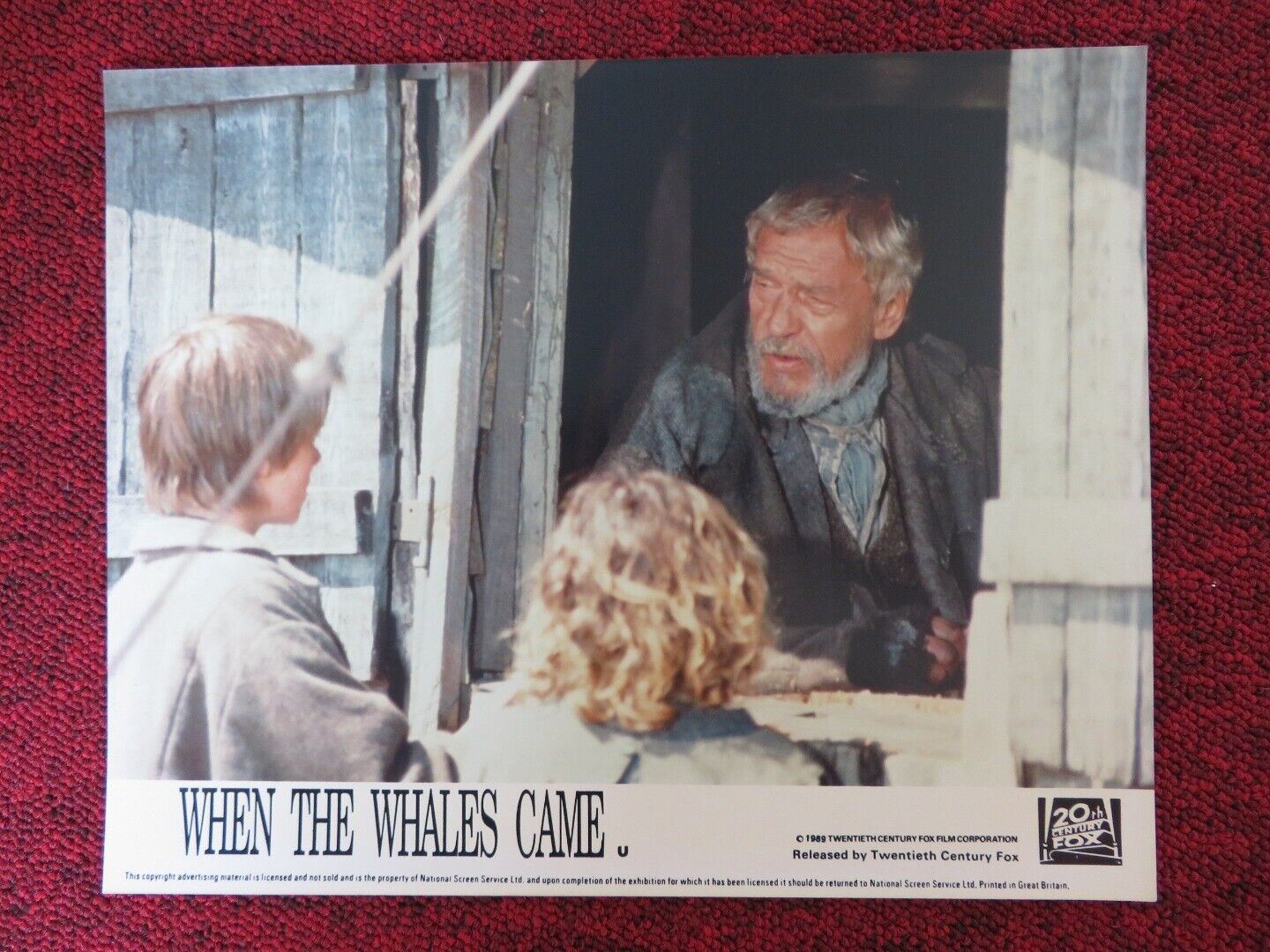 WHEN THE WHALES CAME - A LOBBY CARD PAUL SCOFIELD HELEN MIRREN 1989 Rendezvous Cinema Movie posters