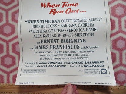 WHEN TIME RAN OUT... US INSERT (14"x 36") POSTER PAUL NEWMAN WILLIAM HOLDEN 1980 Movie posters
