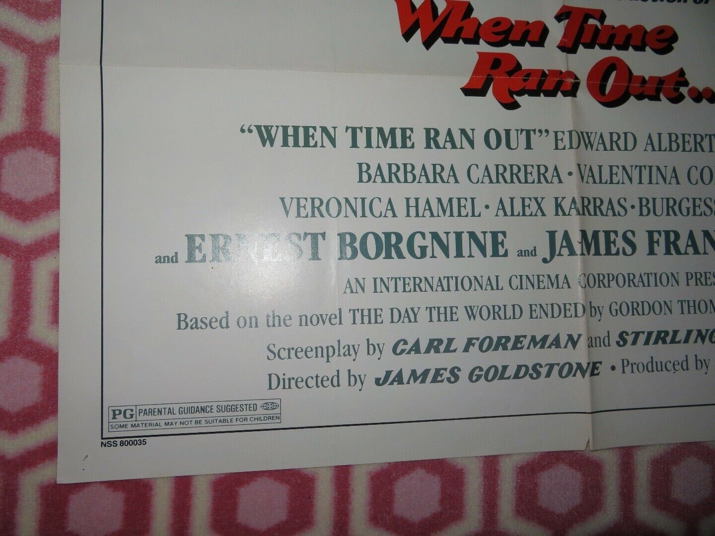 WHEN TIME RAN OUT US ONE SHEET POSTER BARBARA CARRERA 1980 Movie posters