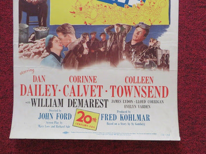 WHEN WILLIE COMES MARCHING HOME US INSERT (14"x 36") POSTER DAN DAILEY 1950 Movie posters