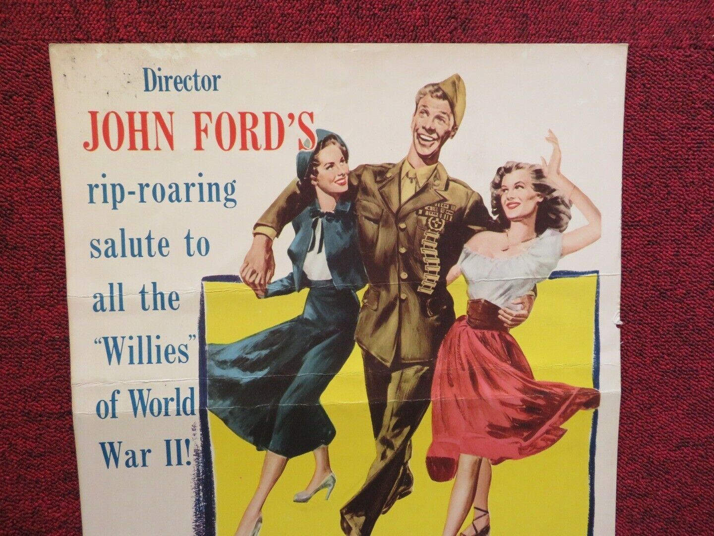 WHEN WILLIE COMES MARCHING HOME US INSERT (14"x 36") POSTER DAN DAILEY 1950 Movie posters