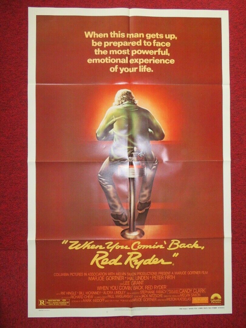 WHEN YOU COMIN' BACK, RED RYDER FOLDED US ONE SHEET POSTER MARJOE GORTNER 1979 Movie posters