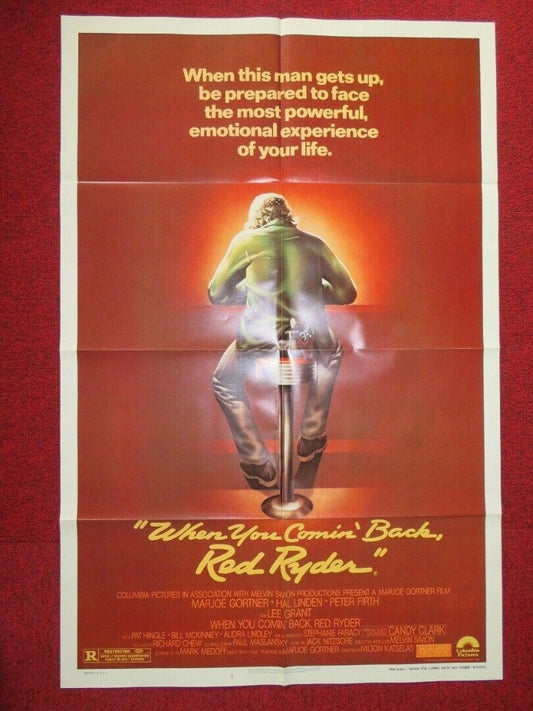 WHEN YOU COMIN' BACK, RED RYDER FOLDED US ONE SHEET POSTER MARJOE GORTNER 1979 Movie posters