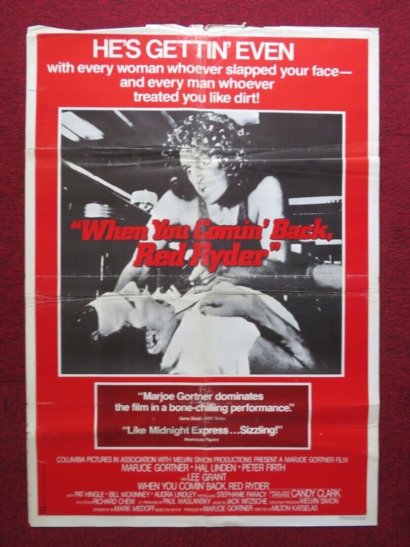 WHEN YOU COMIN' BACK, RED RYDER PERSIAN ROLLED POSTER CANDY CLARK MARJOE GORTNER Movie posters